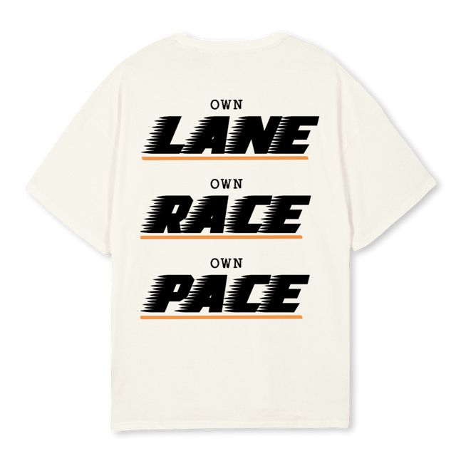OWNLANEWHITE Cream Oversized Tee.