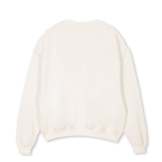 VINTWHTCREW Vintage White Oversized Crewneck Sweater.