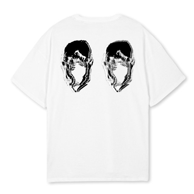 SKULL White Oversized Tee.