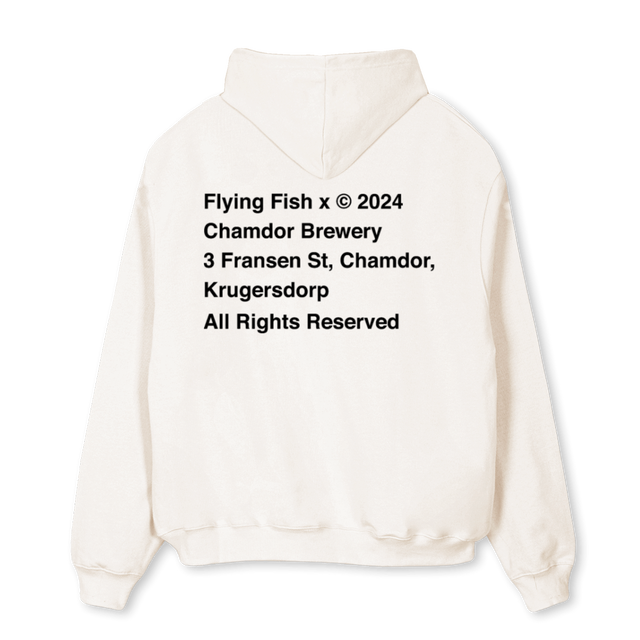 FFBACKPRINT Vintage White Oversized Hoodie.