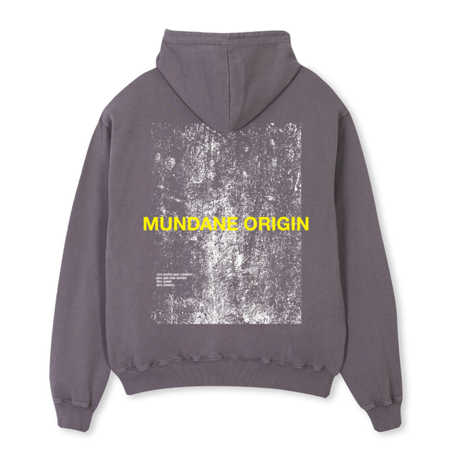 CONCRETEYELLOW Pigment Grey Oversized Hoodie.
