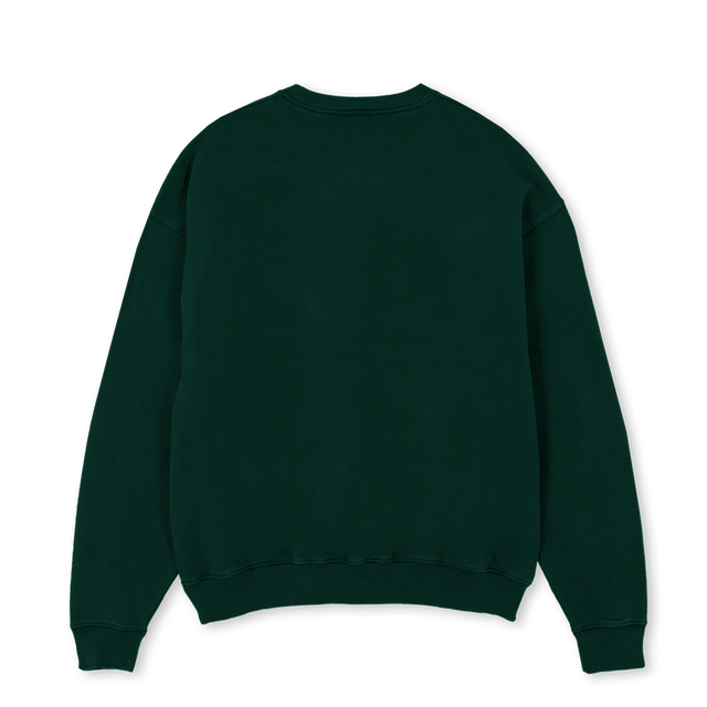 MOTTHREE Wild Green Oversized Crewneck Sweater.