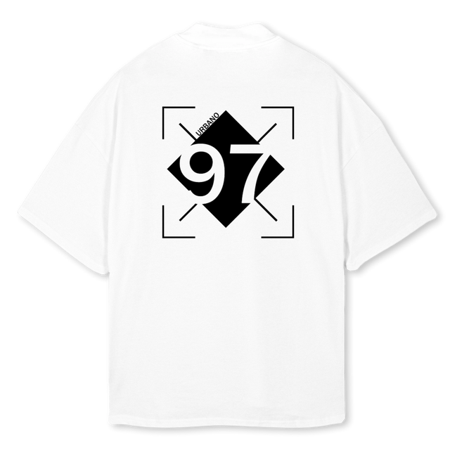 URBAN_W White Oversized Mock Neck Tee.