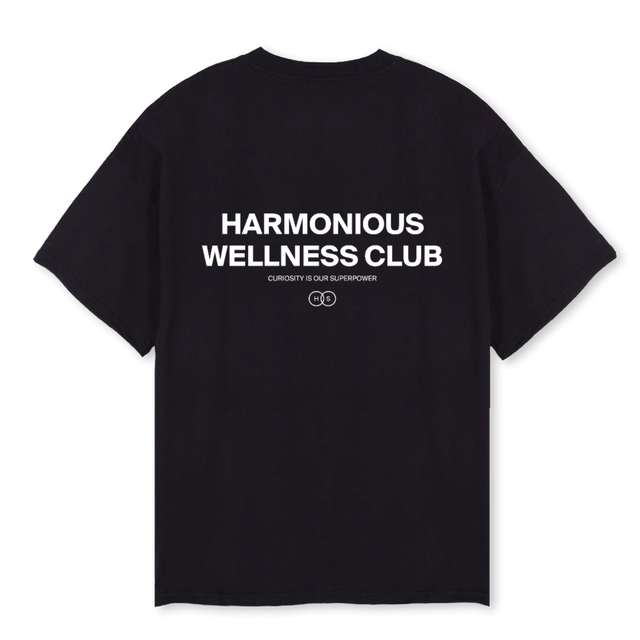 PINKWELLNESST_W Black Oversized Tee.