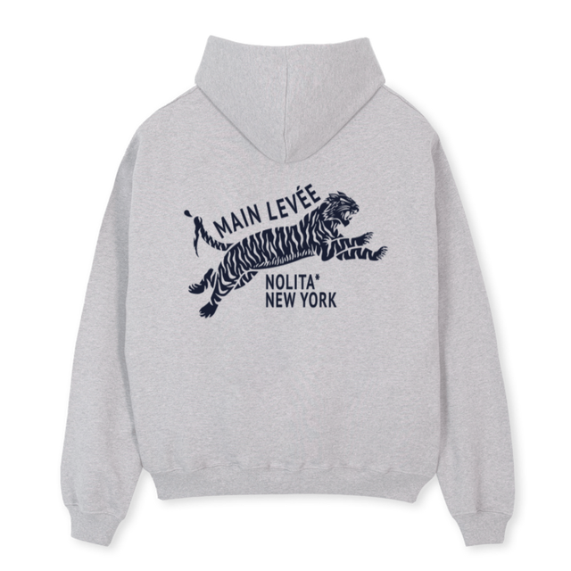 AMLCHINATOWNTIGER_LGN Light Grey Marl Oversized Hoodie
