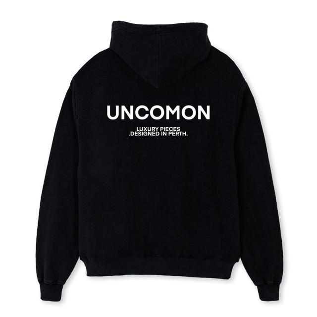 LUXURY PIECES BLK Black Oversized Hoodie.
