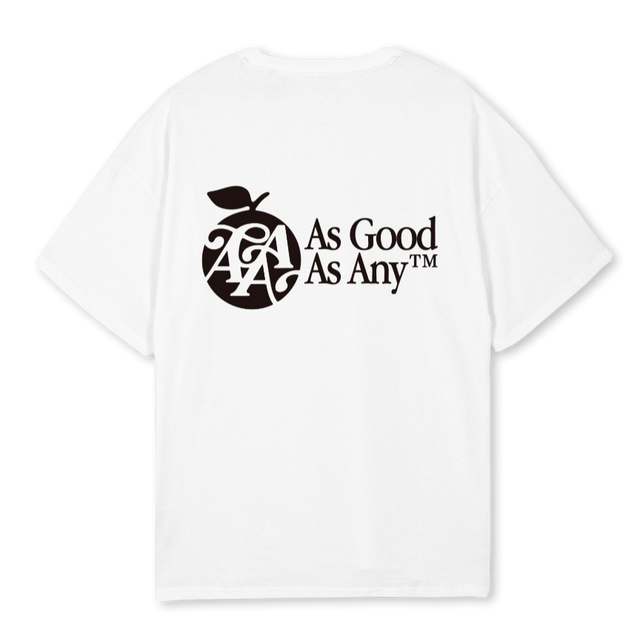 AGAAAPLE2_WH White Oversized Tee
