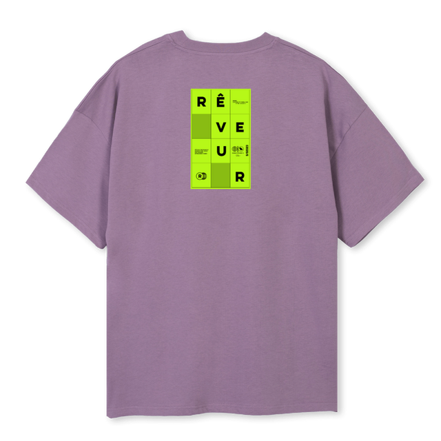 PUZZLE REVEUR Purple Oversized Tee.