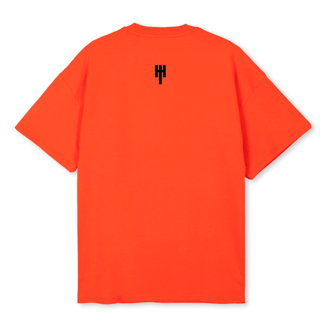BEWJEWELLED Hot Orange Oversized Tee.