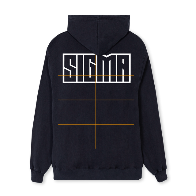 SIGMA GEARO Vintage Black Regular Hoodie.