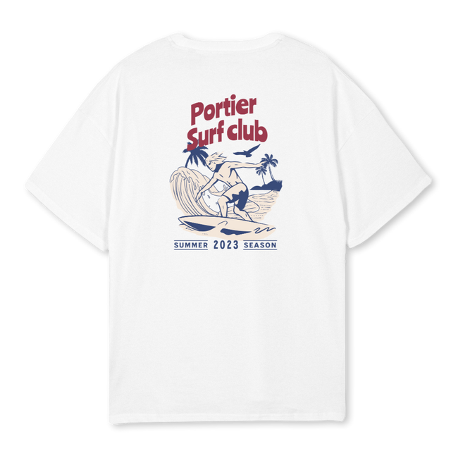 SURF CLUBTEE White Oversized Tee.