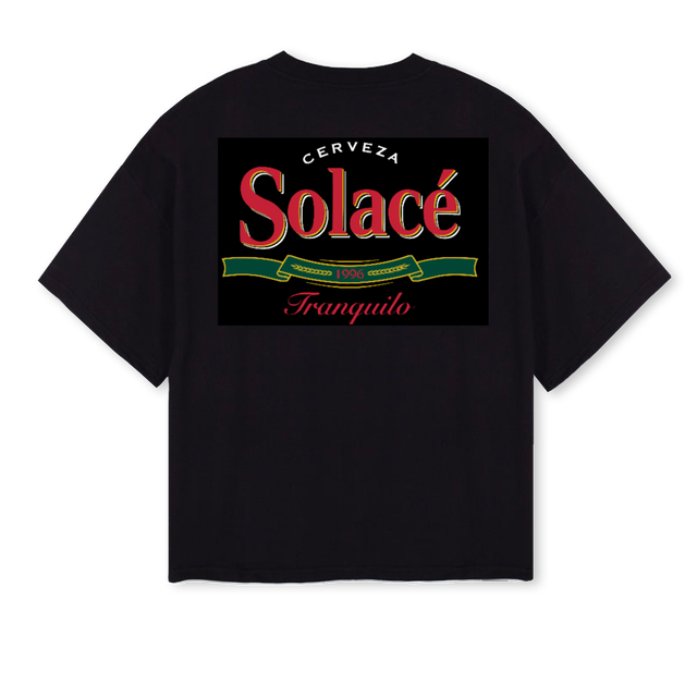 SOLACEBEER_4 Black Oversized Boxy Tee.