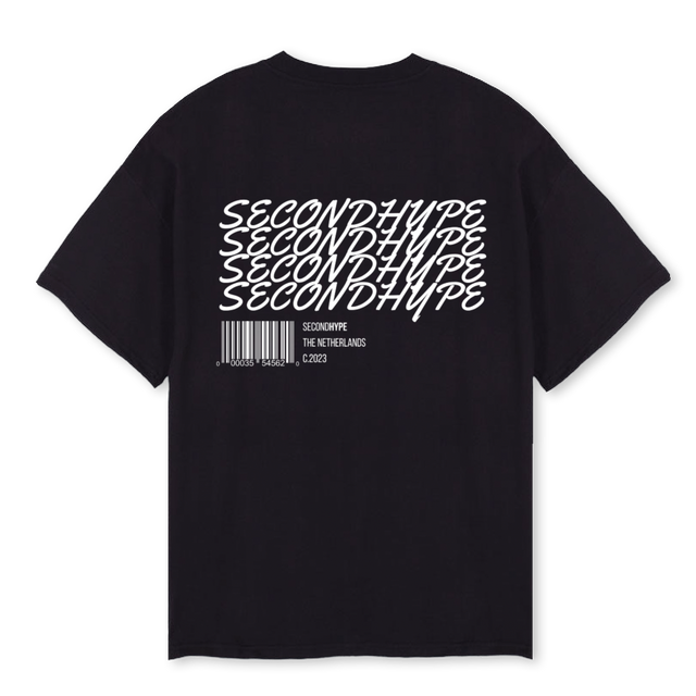 BARCODE COLLECTION Black Oversized Tee.