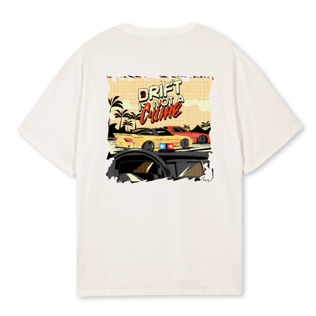 CRIME Vintage White Oversized Tee.