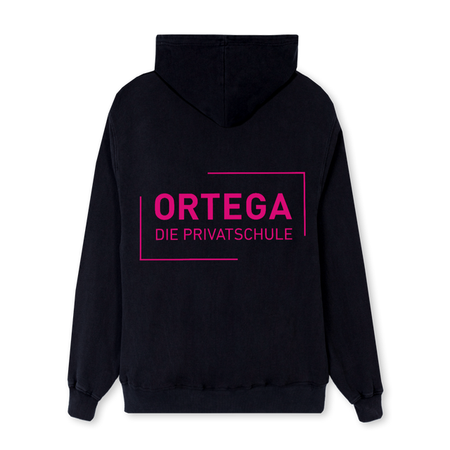 ORTEGA Black Regular Hoodie.