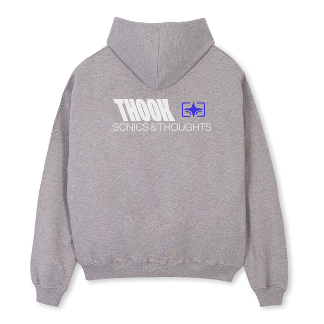 SONICS SNAPSHOT Grey Marl Oversized Zipped Hoodie.