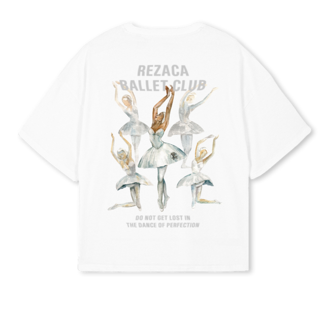 BALLETX_W White Oversized Boxy Tee