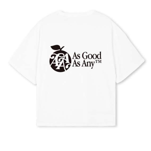 AGAAAPPLE_WT White Oversized Boxy Tee