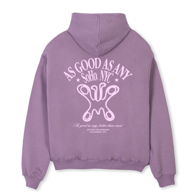 AAABUTTERFLY_P Purple Oversized Hoodie.
