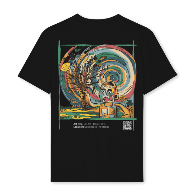 BALOSTBLOOMTS Black Regular Tee.