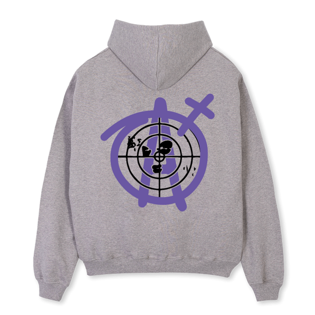 AGNOSTICXSORT GREYH Grey Marl Oversized Hoodie.