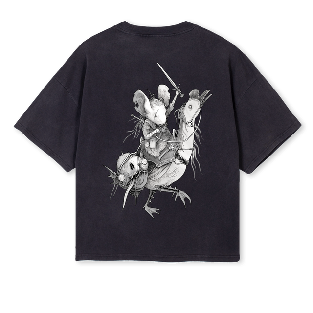 WITCHER Vintage Black Oversized Boxy Tee.