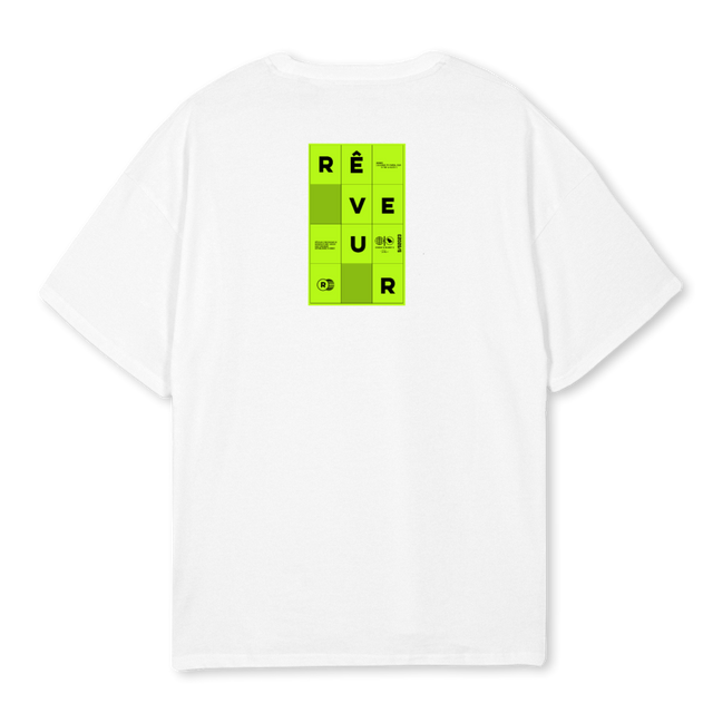 PUZZLE REVEUR White Oversized Tee.