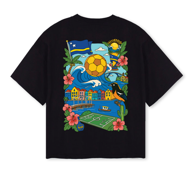 BFTMCURPEE Black Oversized Boxy Tee.