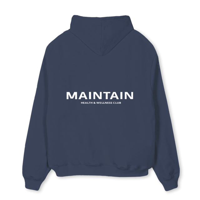 MAINTAINSIGNATURE Navy Blue Oversized Hoodie.