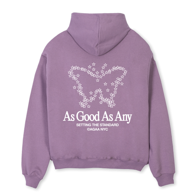 AGAACOSMICBUTTERFLY_P Purple Oversized Hoodie.