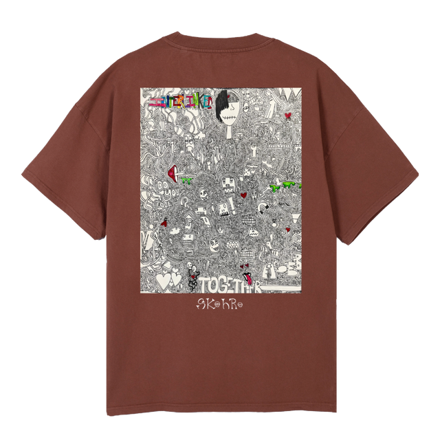 INTERLINKEDXSKOBROBR Vintage Brown Oversized Tee.