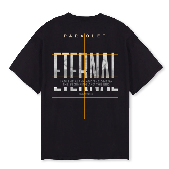 ART ETERNAL NOIR Black Oversized Tee.