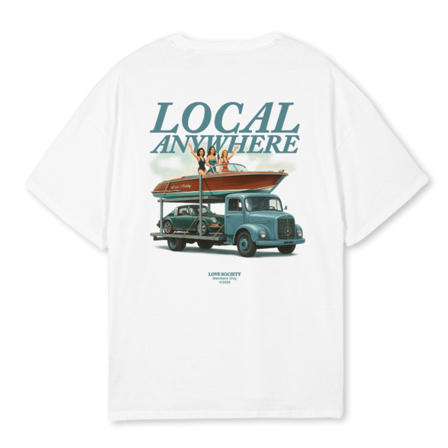 LOCALANYWHEREUNO_W White Oversized Tee