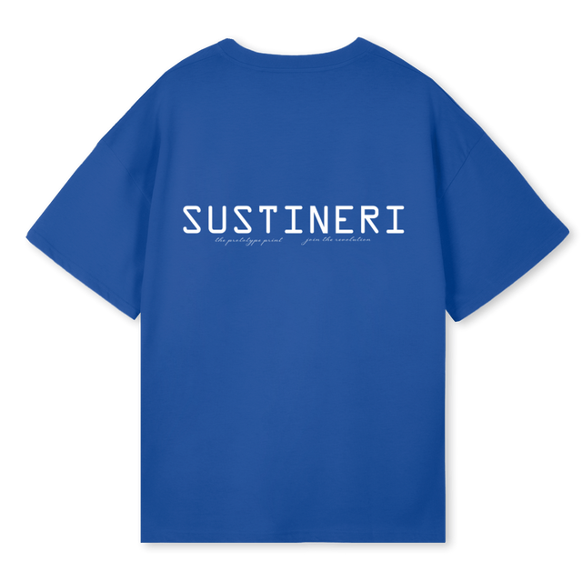 PROTOTYPE PRINT OST Cobalt Blue Oversized Tee.