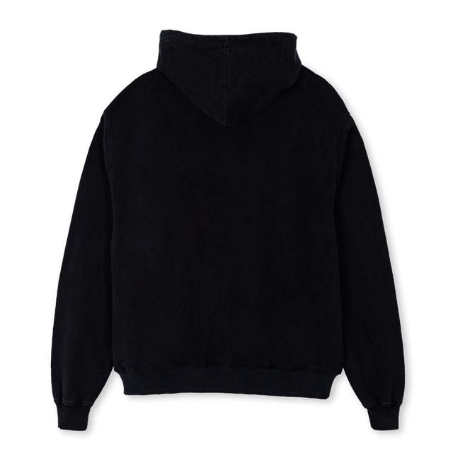 INTERNATIONALSYND Black Oversized Zipped Hoodie.