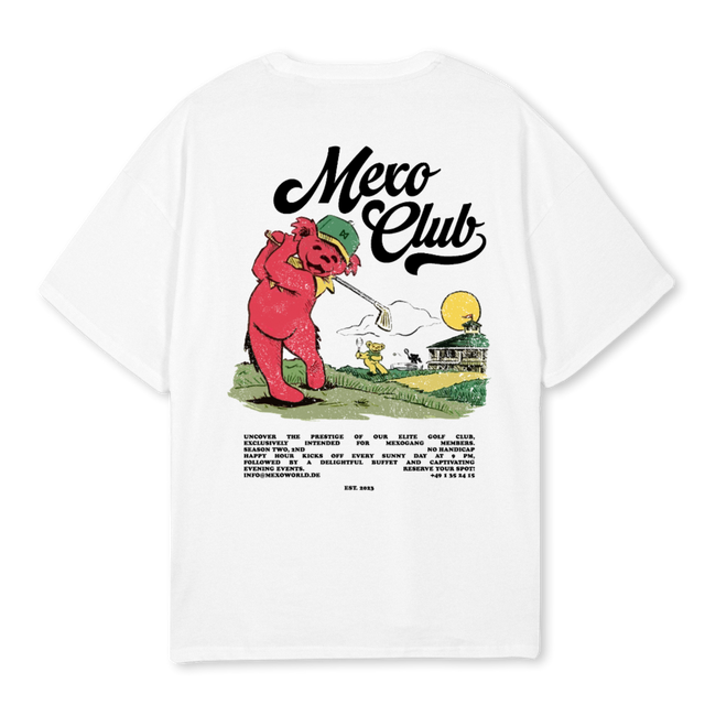 CLUBHOUSE White Oversized Tee.