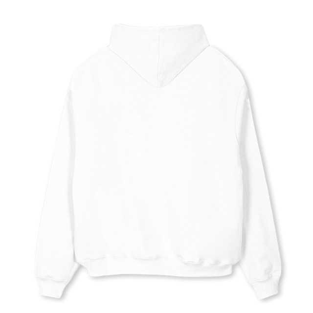 BEHINDSAMPLEONE_W White Oversized Hoodie.