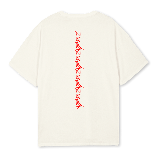 ZAGABLK_C Cream Oversized Tee