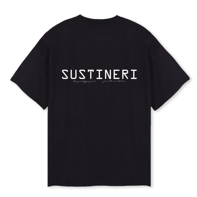 PROTOTYPE PRINT OST Black Oversized Tee.