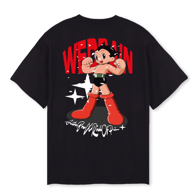 ASTRO WD B Black Oversized Tee.