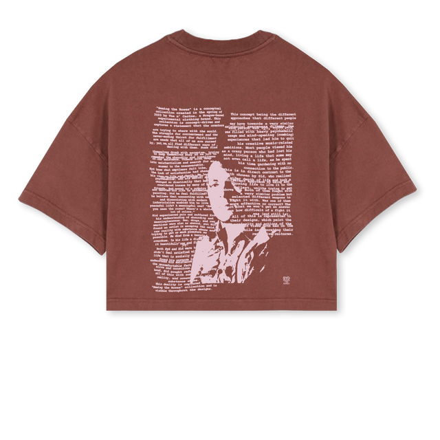 SYD CT Vintage Brown Cropped Oversized Tee.
