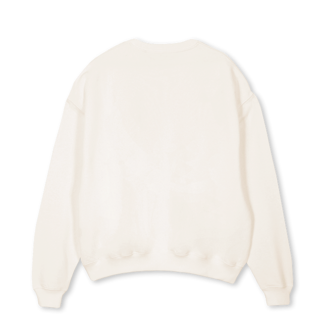 OKLA SUPPLY SUN Vintage White Oversized Crewneck Sweater.