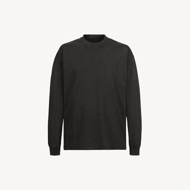 Vintage Black Oversized LS Tee.