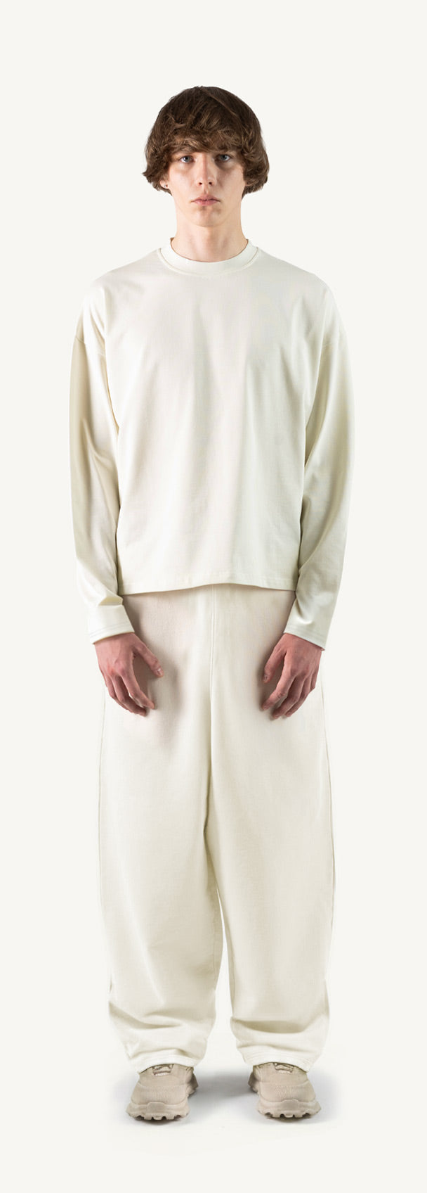 Vintage White Oversized Boxy LS Tee.