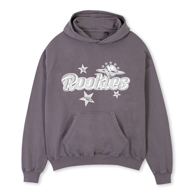 ROOKIESEASON Pigment grey Oversized Hoodie.