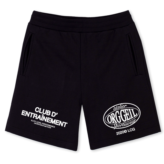 SHORTR Black Sweatshorts.