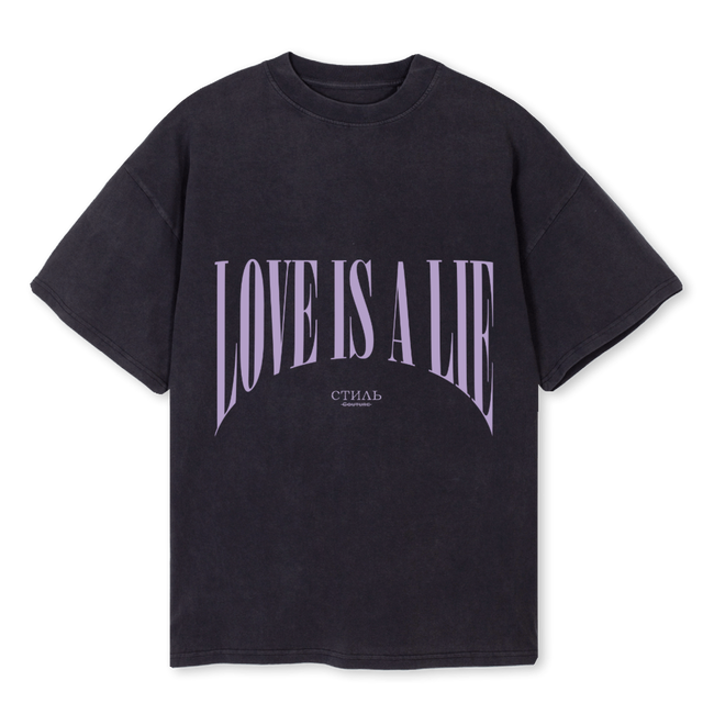 LIAL Vintage Black Oversized Tee.