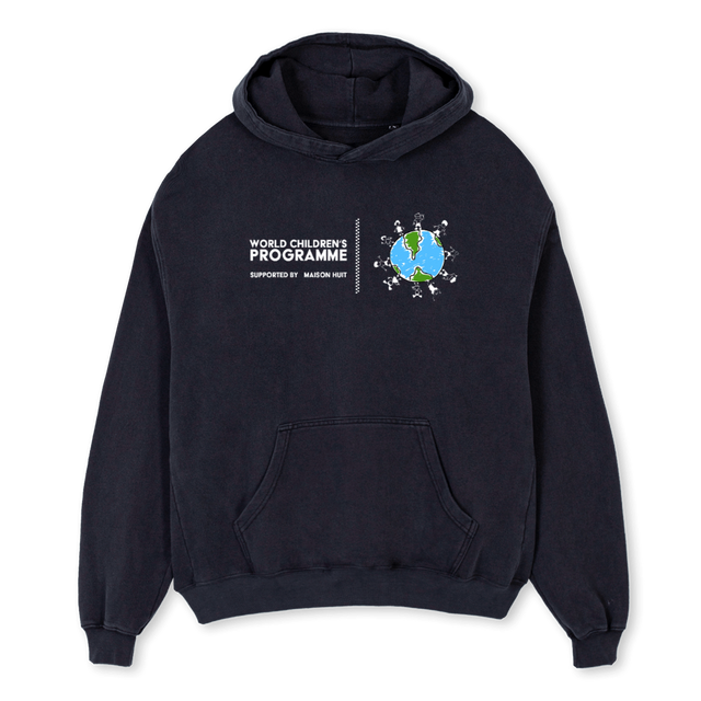 WCPDREI Vintage Black Oversized Hoodie.