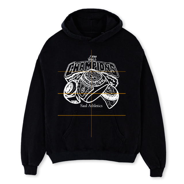 CHAMP BLA Black Oversized Hoodie.