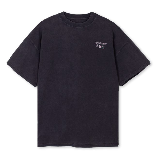 TURKEY CHARITY TE Vintage Black Oversized Tee.